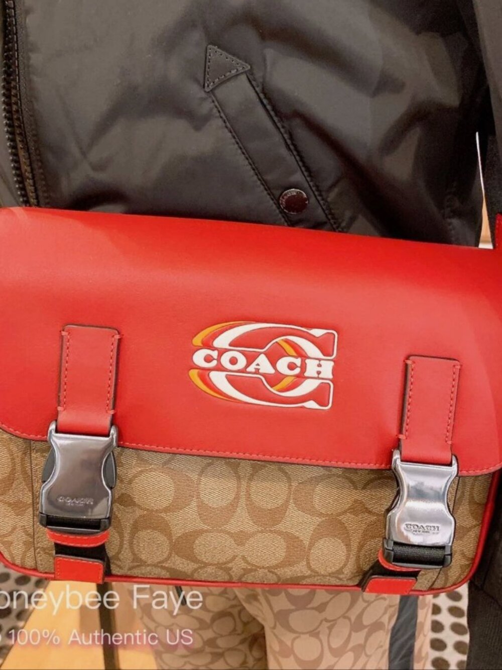 NWT Coach Track Crossbody In Colorblock Signature Canvas With Coach Stamp CE873